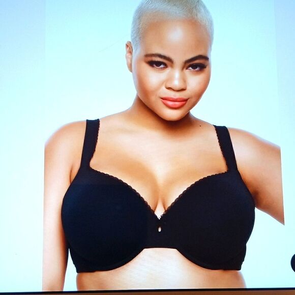 New Paramour Sensational T-Shirt Bra Black Size: 40DDD New With Tags - Picture 1 of 8